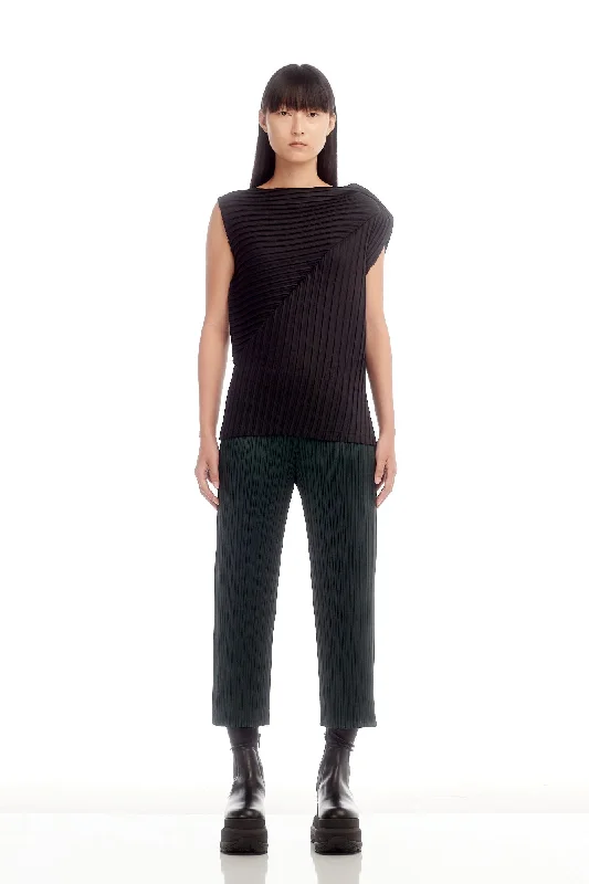 Graduation Jeans for Milestone -Issey Miyake Angled Pleats Sleeveless Top