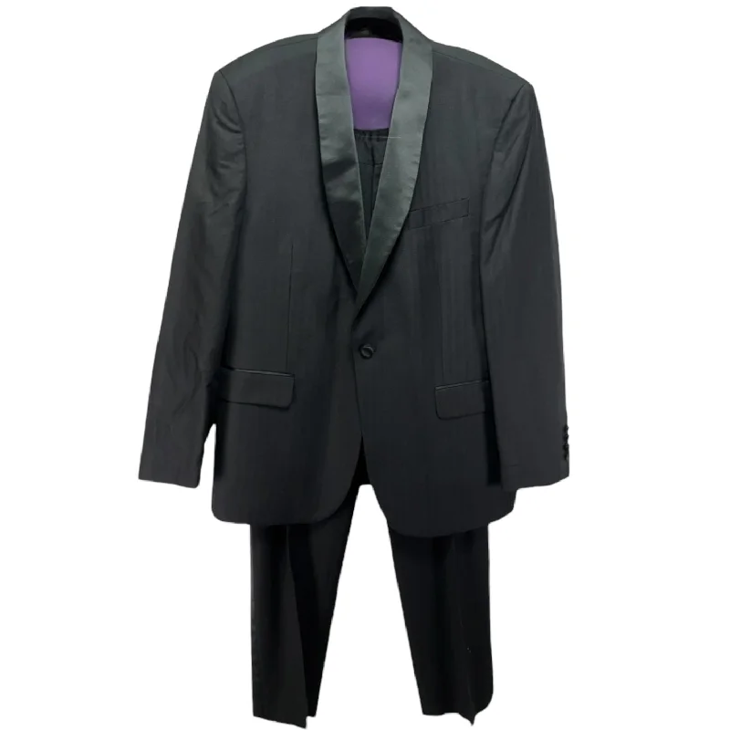 Breathable linen pants for hot summer days -Men’s Shawl Collar Wool Blend Tuxedo Jacket & Trousers Suit By Jos A. Bank In Black, Size: 44