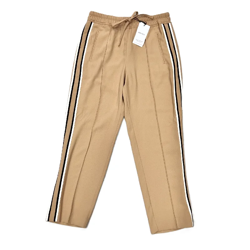 Lightweight travel pants with wrinkle-free fabric -Pants Lounge By Reiss In Tan & White, Size: 6