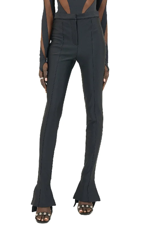 Cargo Jeans for Utility -Mugler Bonded Eco Lycra Flared Pant