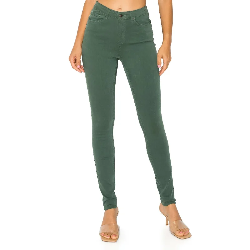 Birthday Jeans for Celebration -Soft Stretchy High Rise The Everyday Skinny Jeans - Hunter Green