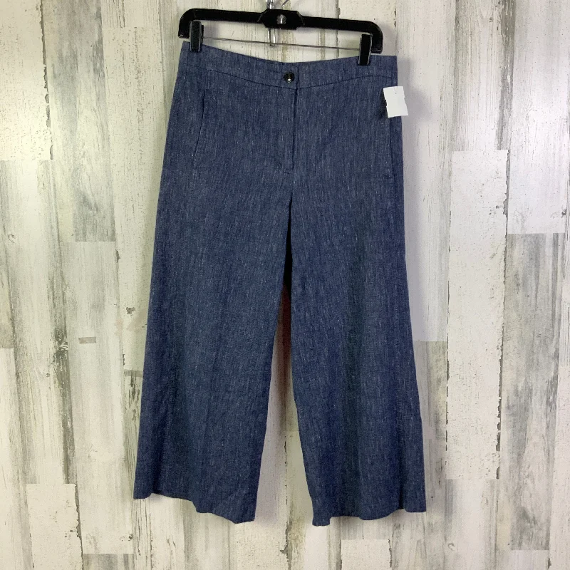 Vintage denim pants for timeless rugged style -Pants Linen By Ann Taylor In Blue, Size: 4