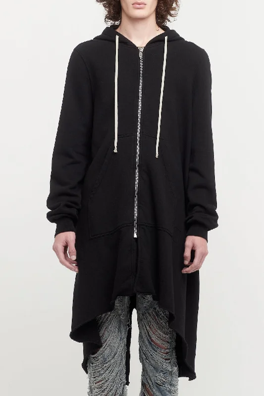 Painted Back Pocket Jeans for Artistic -Rick Owens DRKSHDW Fishtail Parka in Black