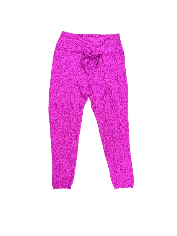 Stylish cropped pants for warm season trends -Pants Lounge By Day & Nught In Pink, Size: L