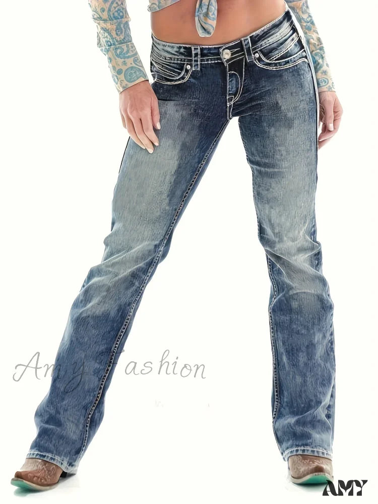 Shorts Jeans for Hot Days -Amy Fashion - Blue Washed Casual Tight Slim Fit Mid Stretch Slant Pockets Skinny Denim Jean