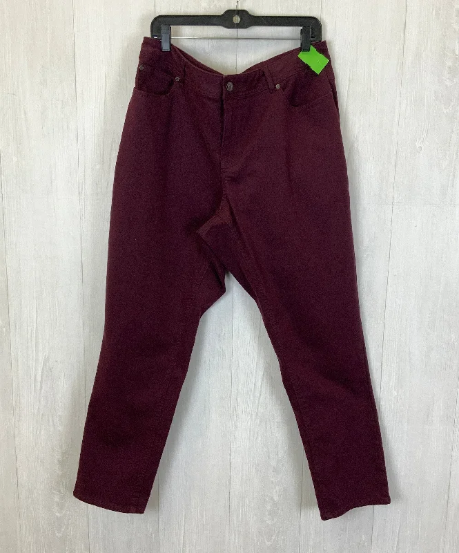 Stylish leather pants for edgy night looks -Pants Chinos & Khakis By Cato In Purple, Size: 16