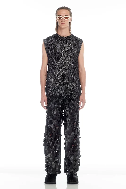 High-end Jeans for Exclusivity -Lu'u Dan Unisex Snake Intarsia Vest in Black/Grey