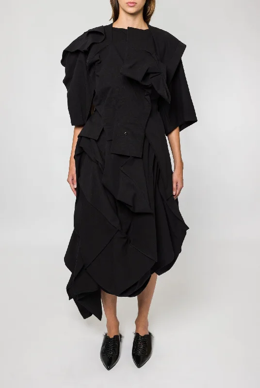 Faded Jeans for Laid-back -Yohji Yamamoto Draped Sleeves Jacket