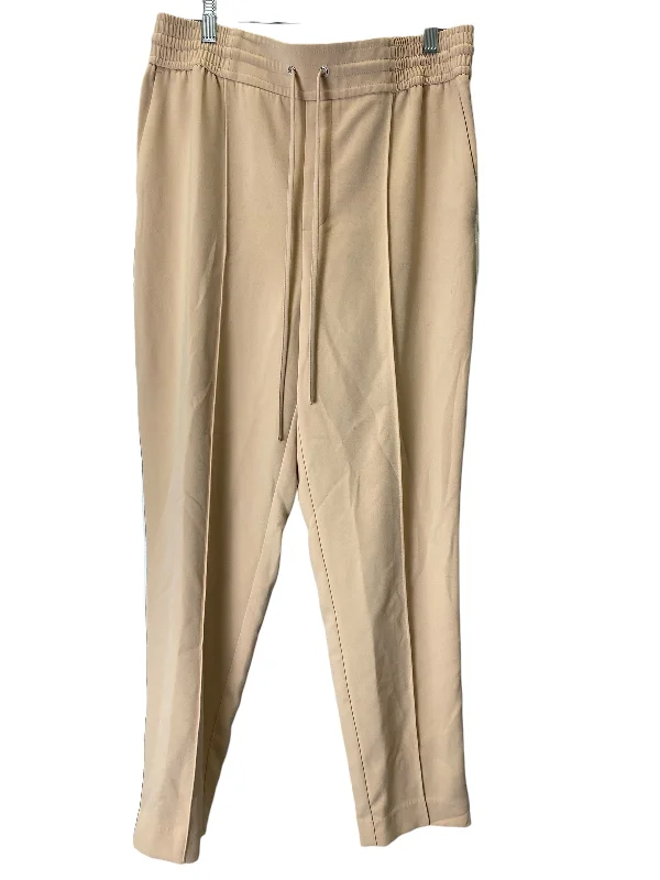 Elegant wide-leg pants for upscale dinner dates -Pants Other By Nine West In Tan & White, Size: 12