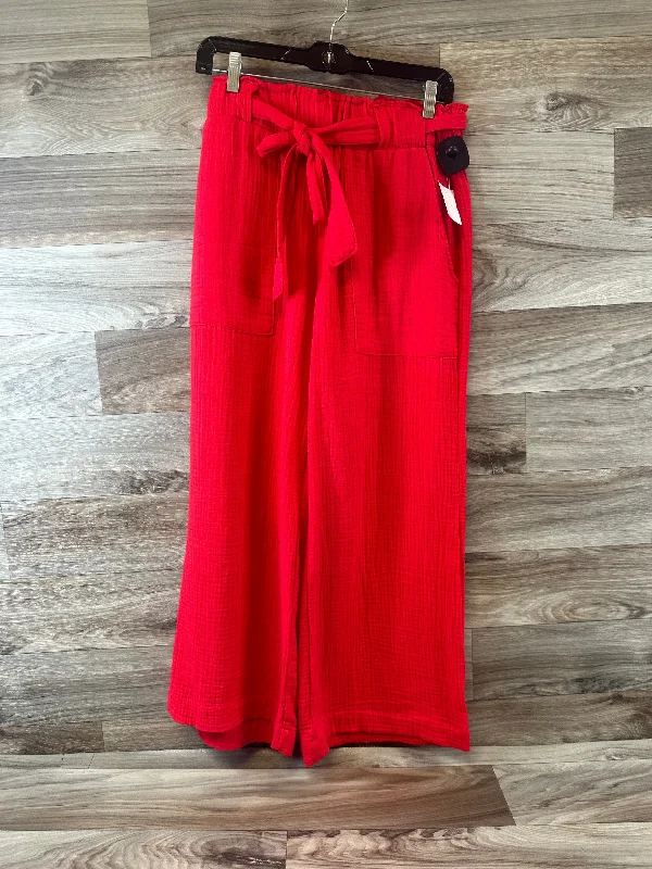 Affordable denim pants for everyday rugged use -Pants Wide Leg By Clothes Mentor In Red, Size: 8