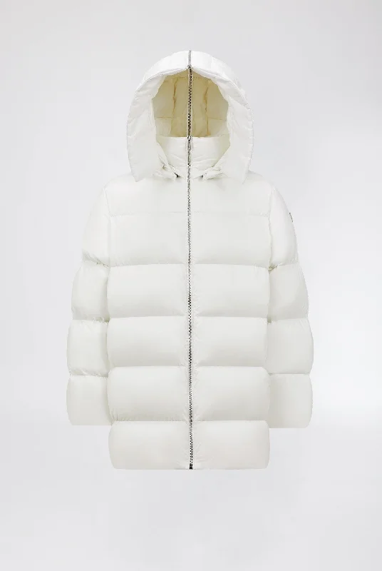 Straight Jeans for Classic Style -Rick Owens x Moncler Hooded Cyclopic Coat in Milk