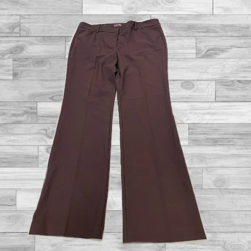 Tailored slim pants for polished business looks -Pants Dress By Roz And Ali In Brown, Size: 12