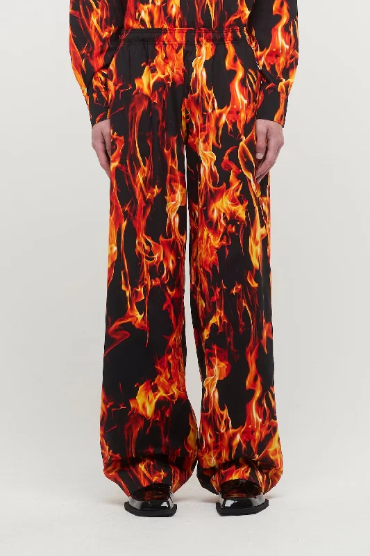 Colored Jeans for Variety -Vetements Fire Lounge Pants