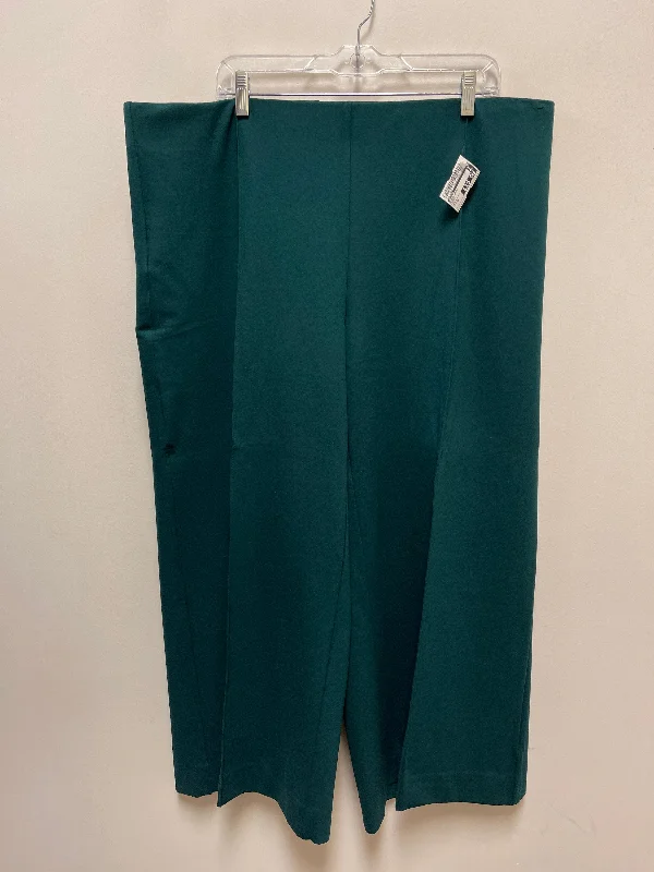 Flowy wide pants for artistic bohemian vibes -Pants Dress By Chicos In Green, Size: 2x