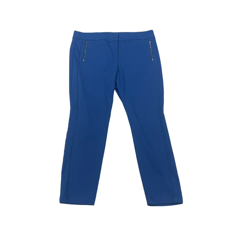 Tailored khaki pants for smart casual attire -Pants Chinos & Khakis By Talbots In Blue, Size:14