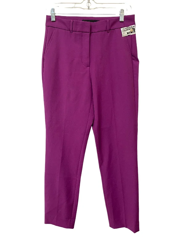 Pleated trousers pants for sophisticated gentleman charm -Pants Dress By White House Black Market In Purple, Size: 4