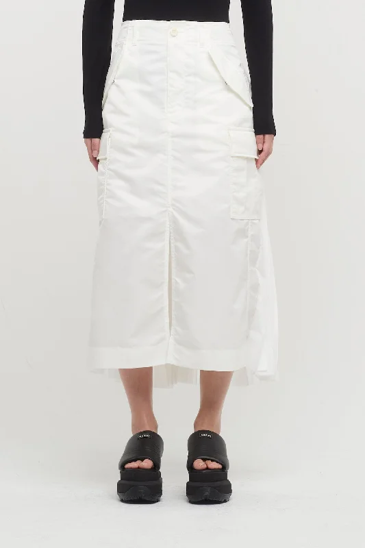 Bermuda Shorts Jeans for Modesty -Sacai Nylon Twill Skirt Pants