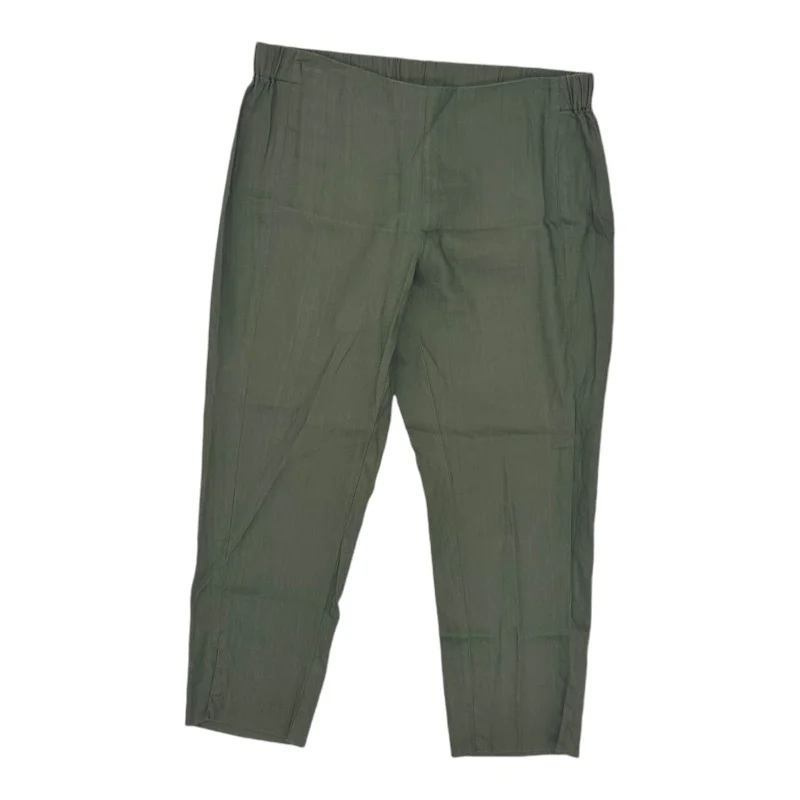 Designer jogger pants for upscale street style -Pants Linen By J. Jill In Green, Size:Sp