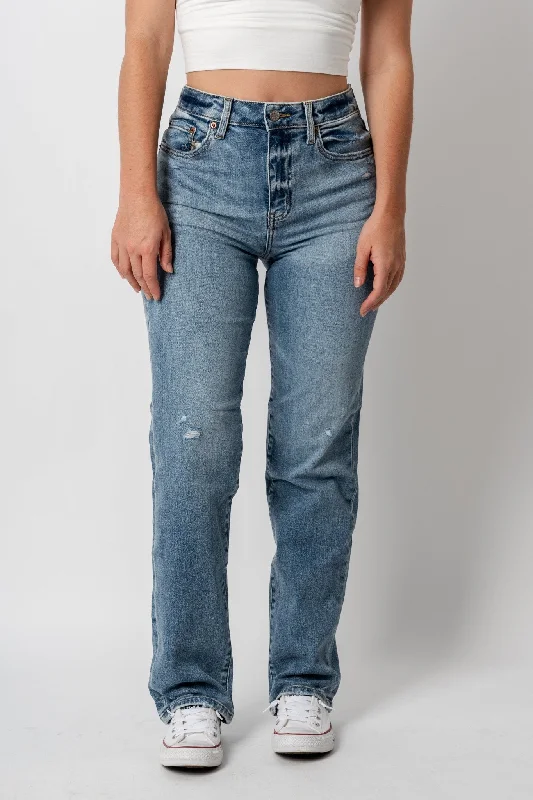 Christmas Jeans for Seasonal -Daze Sundaze high rise straight jeans neptune