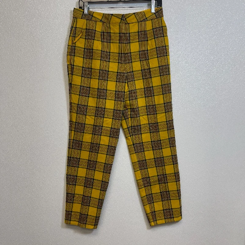 Relaxed cotton pants for breezy casual days -Pants Ankle By Clothes Mentor In Plaid, Size: L