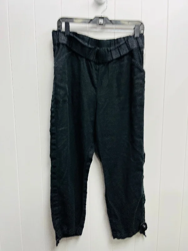 Warm flannel pants for chilly morning lounging -Pants Linen By J. Jill In Black, Size: M