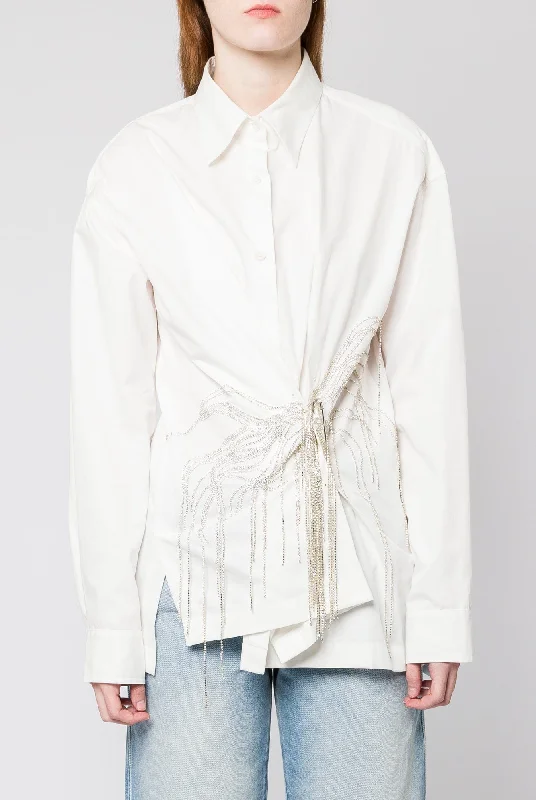 Boyfriend Jeans for Relaxed -Dries Van Noten Clicks Embroidered Shirt