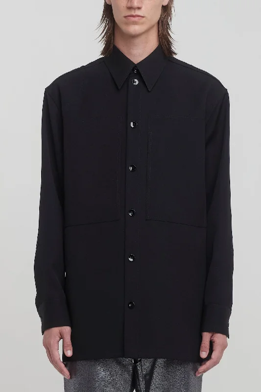 Stonewashed Jeans for Softness -Jil Sander Shirt 53 in Black