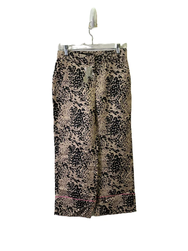 Lightweight travel pants for long flight comfort -Pants Cropped By J. Crew In Animal Print, Size: S