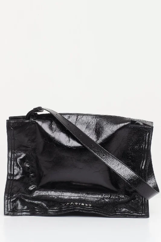 Sustainable Jeans for Eco -Y/Project Wire Cabas Bag in Shiny Black