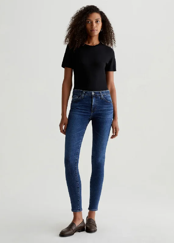 Leather Trim Jeans for Luxury -Farrah High Rise Skinny Jean