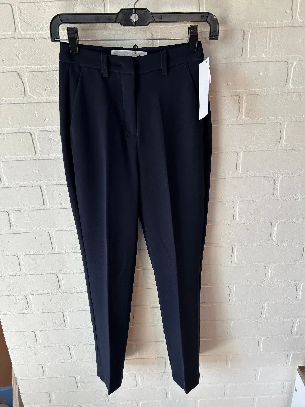 Soft velvet pants for cozy holiday outfits -Pants Dress By Clothes Mentor In Blue, Size: 0