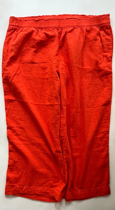 Breathable cotton pants for all-day summer ease -Pants Linen By Old Navy In Orange, Size: 20