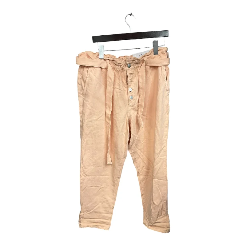 Durable cargo pants for outdoor hiking adventures -Pants Cargo & Utility By Loft In Peach, Size: L