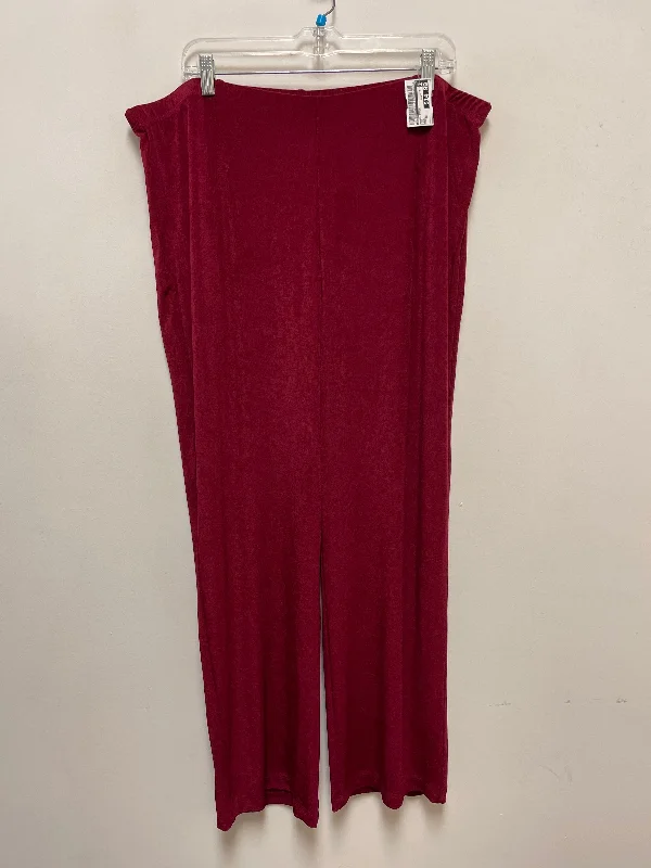 Stylish wide-leg pants for bold evening looks -Pants Other By Chicos In Red, Size: 20