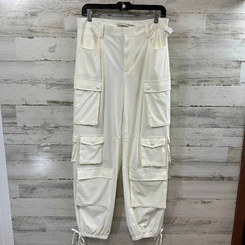 Slim-fit chinos for modern business casual -Pants Cargo & Utility By Alice + Olivia In Ivory, Size: 10