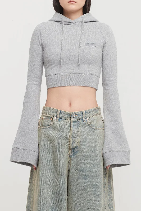 Pencil Skirt Jeans for Sophistication -Vetements Flared Sleeve Cropped Hoodie