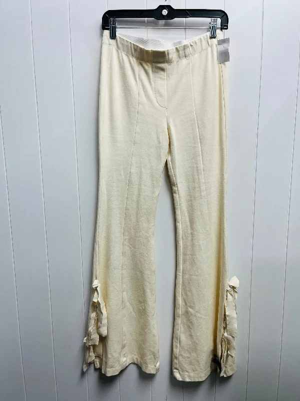 Stylish cropped pants for warm season trends -Pants Wide Leg By Clothes Mentor In Cream, Size: M