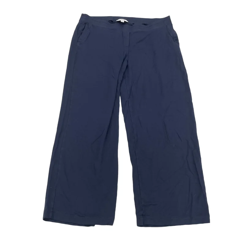 Durable canvas pants for heavy-duty work use -Pants Lounge By Pure Jill In Navy, Size:Lp