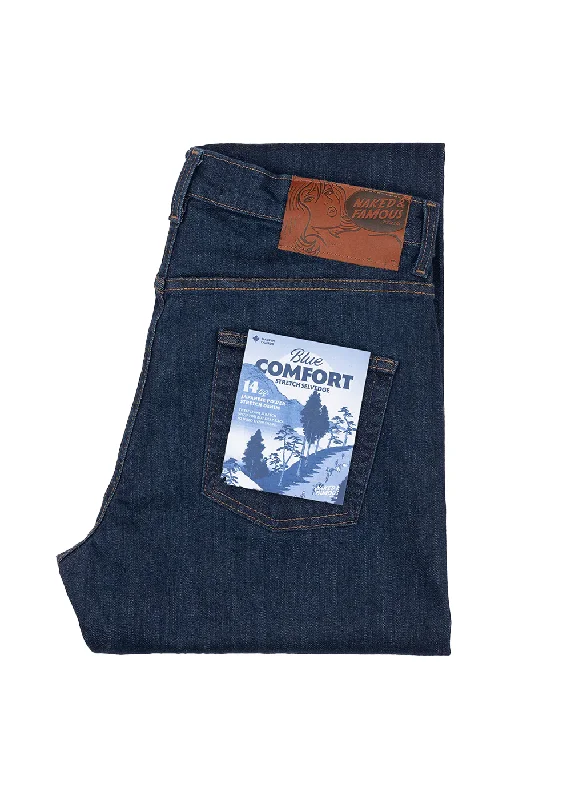 Cargo Jeans for Utility -Easy Guy - Blue Comfort Stretch Selvedge