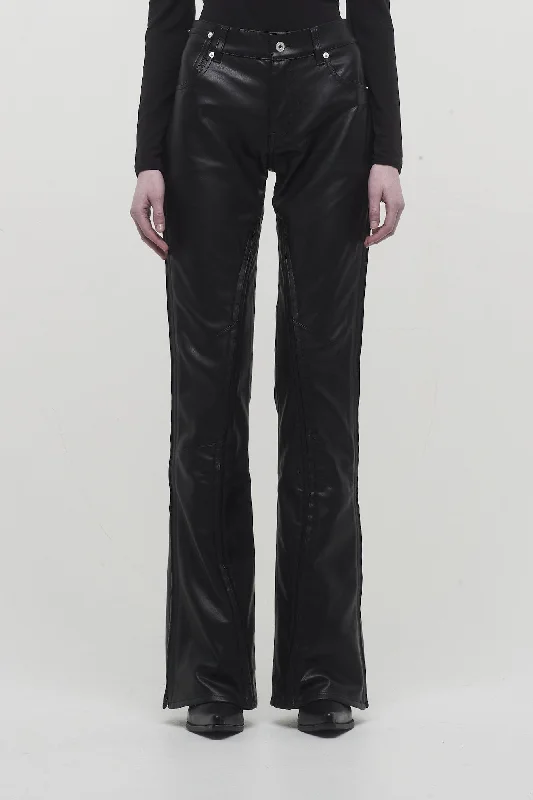 Relaxed Jeans for Comfortable -Y/Project Hook and Eye Slim Leather Pants