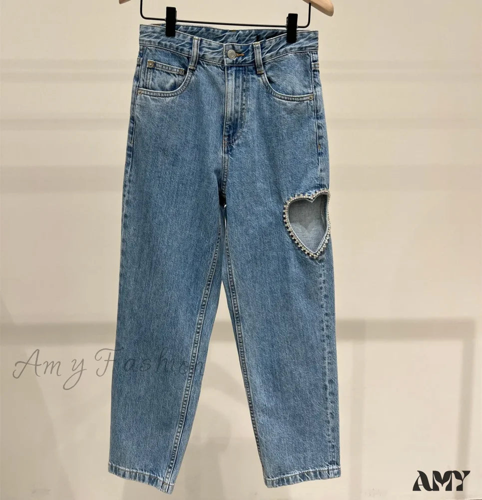 Dance Jeans for Movement -Amy Fashion - 2024 Women's Ripped Vintage Casual Streetwear High Waist New Fashion Woman Jean