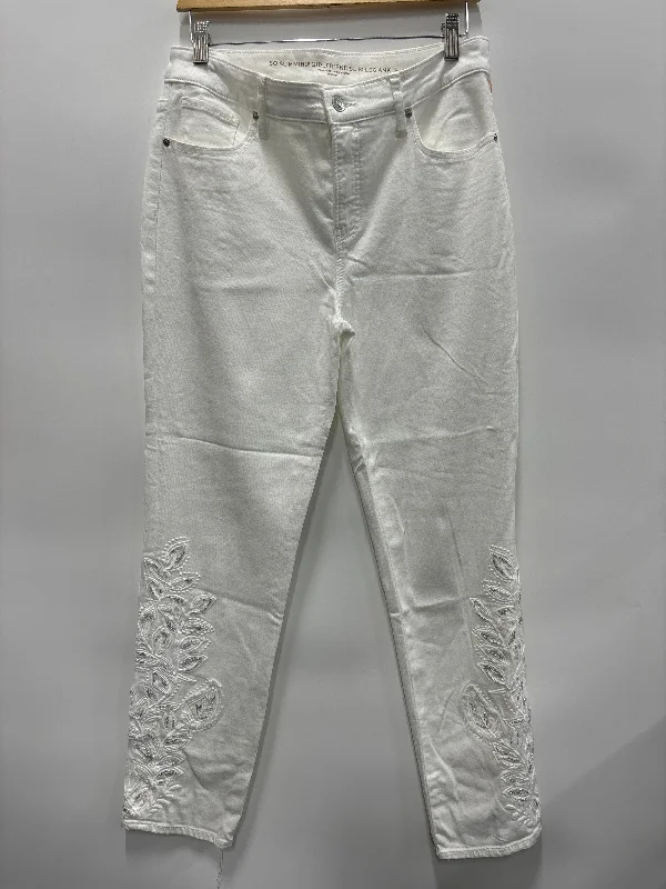 Insulated ski pants for alpine adventure warmth -Pants Other By Chicos In White Denim, Size: 8tall