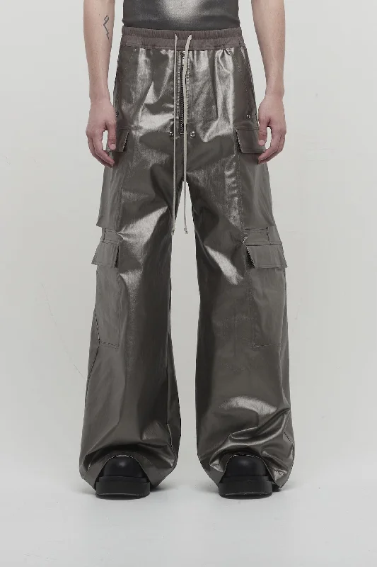 Bootcut Jeans for Flattering -Rick Owens Cargo Belas in Gun Metal