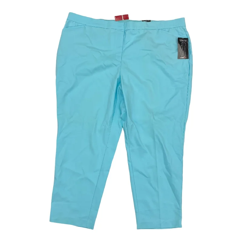 Pleated trousers pants for sophisticated gentleman charm -Pants Chinos & Khakis By Avenue In Blue, Size:26