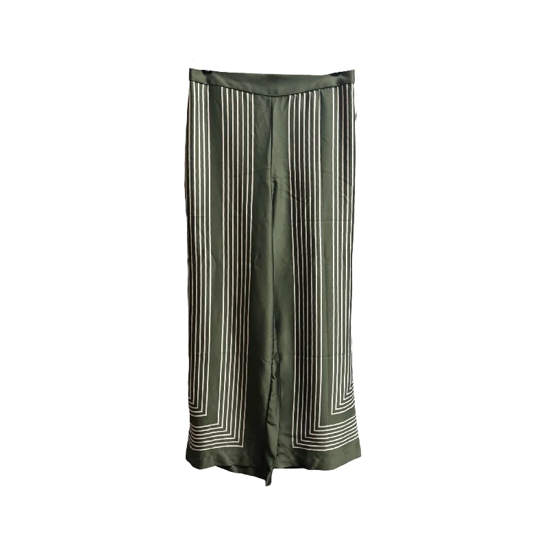 Elegant satin pants for formal dinner attire -Pants Other By Loft In Green, Size: Xsp