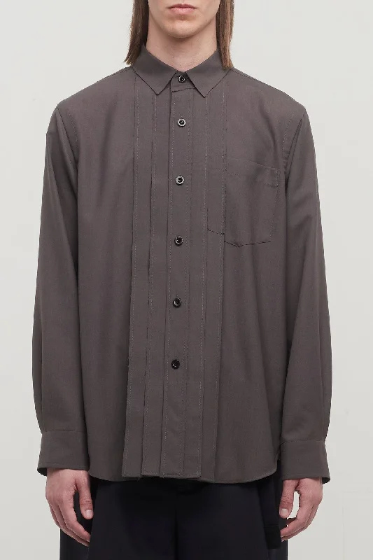 Five Pocket Jeans for Storage -Sacai Suiting Shirt in Taupe