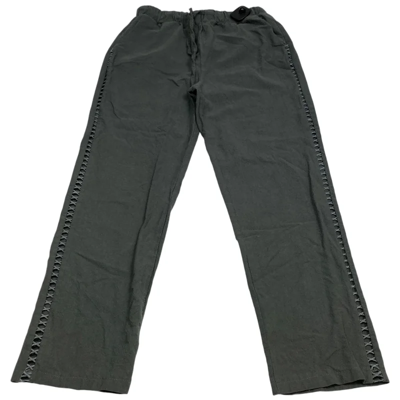 Designer jogger pants for upscale street style -Pants Linen By Clothes Mentor In Green, Size: S