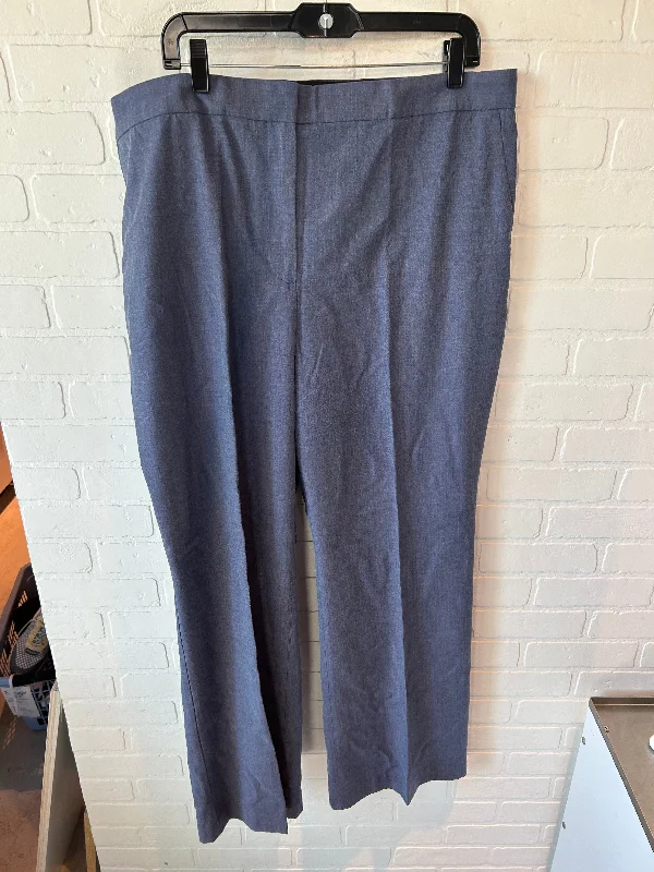 Athletic track pants for running training days -Pants Dress By Ann Taylor In Blue, Size: 18