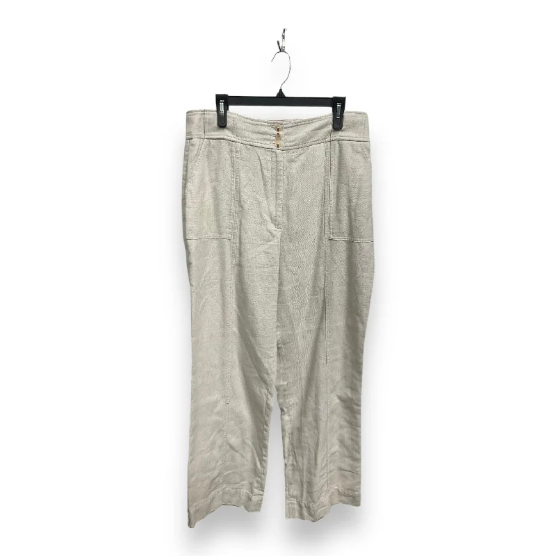 Rugged outdoor pants for mountain climbing strength -Pants Wide Leg By Express In Cream, Size: 14