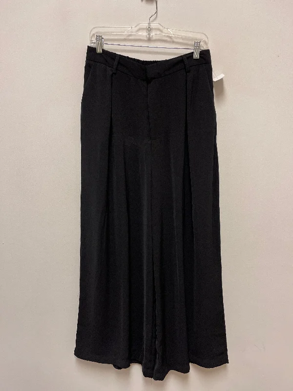 Relaxed cotton pants for breezy casual days -Pants Wide Leg By Clothes Mentor In Black, Size: 12